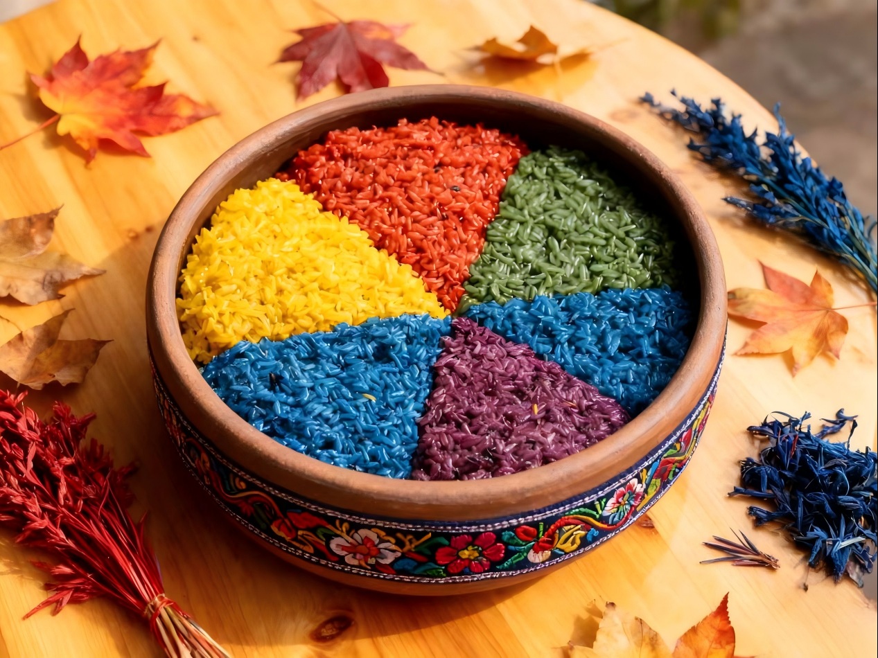 Arroz glutinoso de cinco colores Buyi