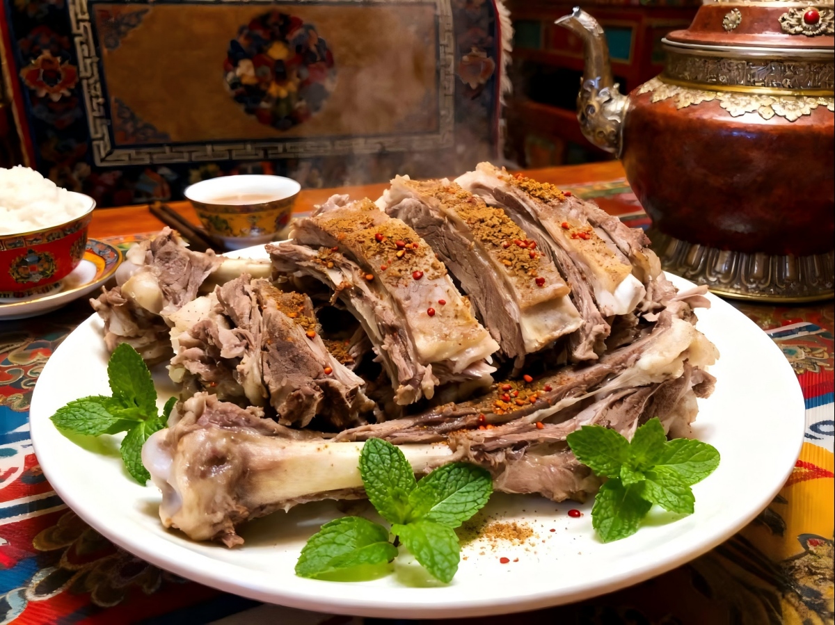 Cordero agarrado a mano