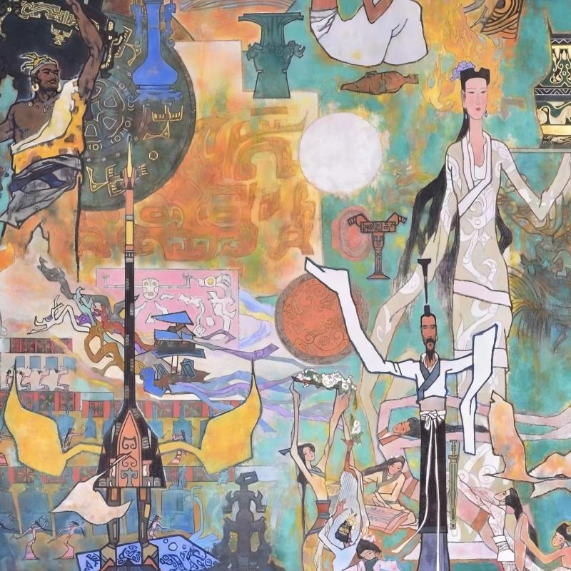 Torre de la grúa amarilla